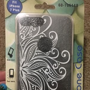 Clear and white plastic phone case